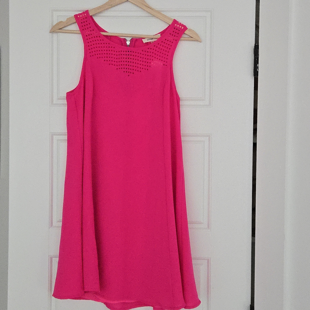 Sugar Lips Hot Pink Sleeveless Dress Small NWT